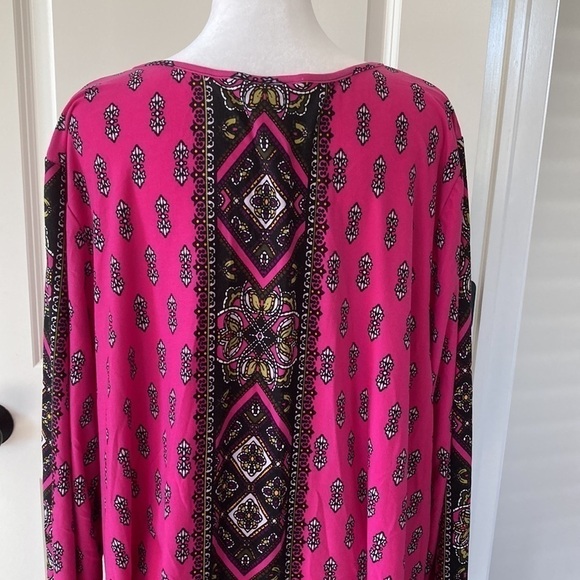 Catherines 2X purple top scoop neck long sleeves - Picture 8 of 9